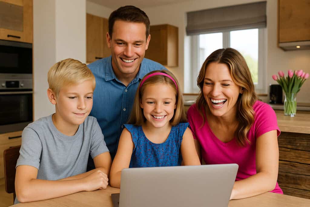 EDV-Team Bberland - Familie mit Laptop